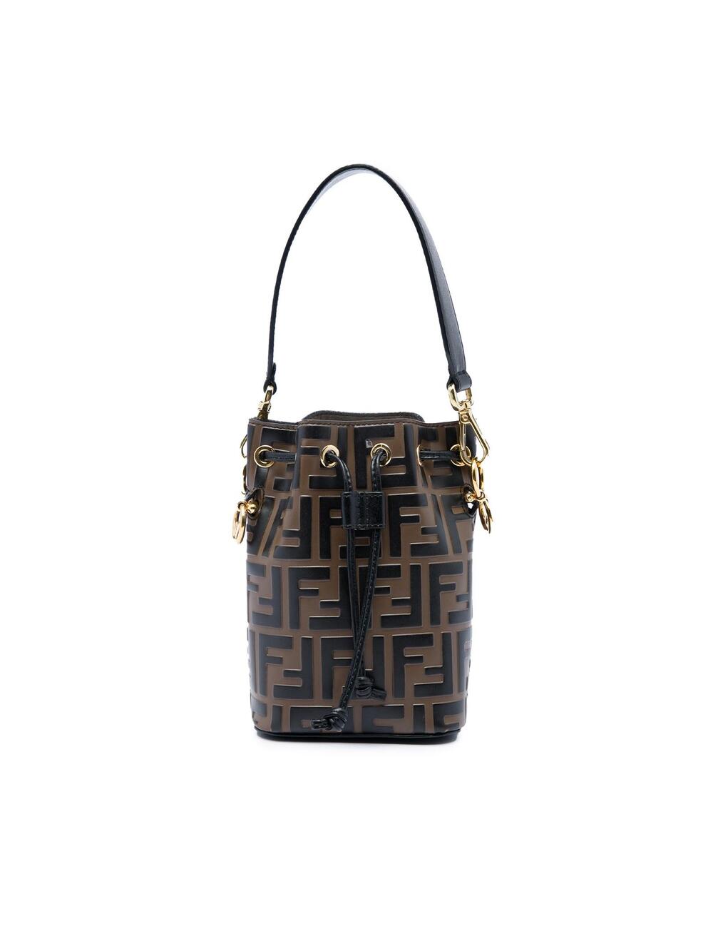 Fendi Mini Ff Embossed Leather Mon #348005F97B